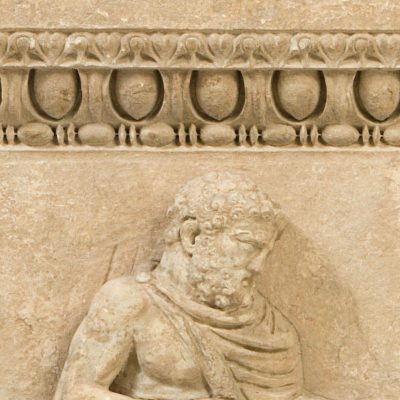 Marble attic sarcophagus, found at Ayios Ioannis, Patras, Peloponnese 
AD 150-170