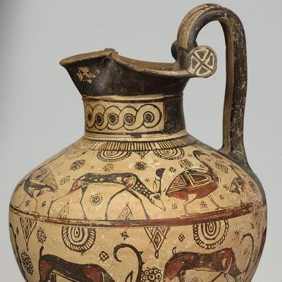 Trefoil oinochoe. From Rhodes. Wilde Goat Style. Ca. 625 B.C. (A 12717)