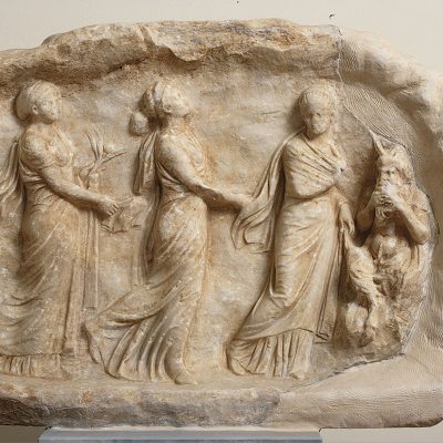 1449
Marble votive relief in the shape of a cave, from Sparta (Laconia) or Megalopolis (Arcadia)
330-320 BC.