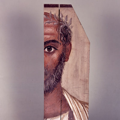 Nεκρικό πορτραίτο τύπου «Φαγιούμ» ηλικιωμένου άνδρα. Ρωμαϊκή περίοδος (125-150 μ. Χ.)