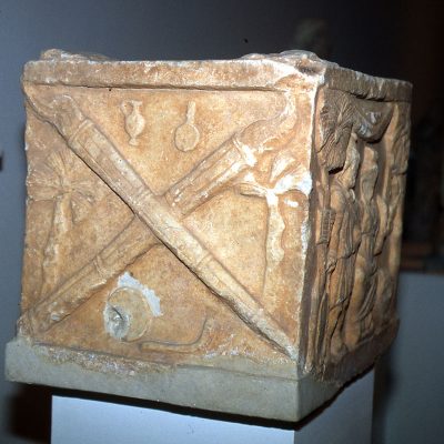 Marble taurobolic altar, probably from Chalandri, Attica.
AD 360-370