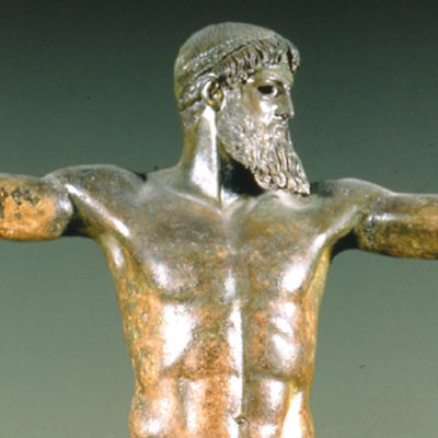 Bronze statue of Poseidon or Zeus. From the sea area near Cape Artemision, Northern Euboea. About 460 BC (X 15161).