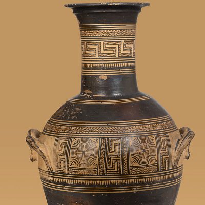 Attic middle geometric amphora. From Kerameikos. By the Painter of Athens 216. 850-800 B.C. (Α 216)
