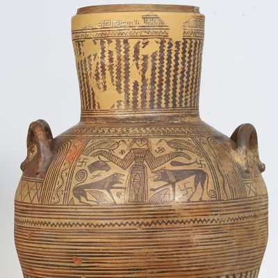 Boeotian double-handled pithamhora. From Thebes. 680-670 π.Χ (Α 220)