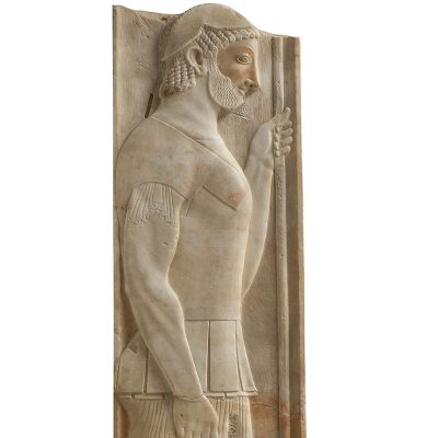 H μαρμάρινη επιτύμβια στήλη του οπλίτη Aριστίωνος, έργο του Aριστοκλέους, από τη Bελανιδέζα Aττικής Γύρω στο 510 π.X. (29)