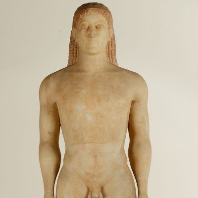 3851
Marble statue of a kouros (naked youth), found at Anavyssos, Attica 
ca. 530 BC.