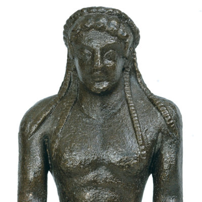Βronze figurine of the god Apollo, from his sanctuary on Mount Ptoon, Boeotia. Ca. 510 B.C. (X 7381)