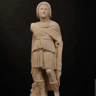 Marble statue of Alexander the Great. Roman period (30 BC-395 AD).