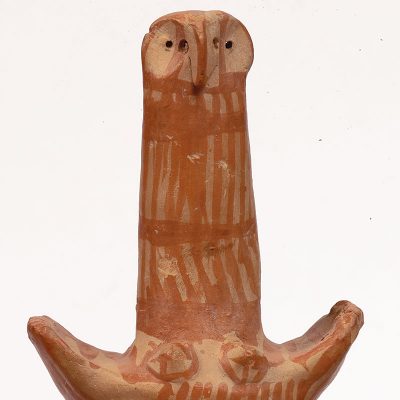 Boeotian female clay figurine. From Thebes. Early 7th century B.C. (A 5635)