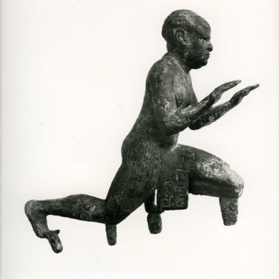 Statuette of an elderly official worshipping. Copper. Third Intermediate period. Dynasty XXVI. 