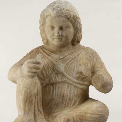 695 Marble statuette of a girl, from Athens. 340-330 BC 