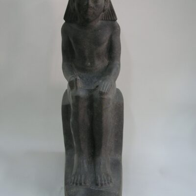 Statuette of a seated courtier. Granite. Ancient Kingdom. Dynasties IV-VI (2575-2155 BC). 