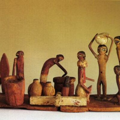 Group of human figurines making beer. Wood. Middle Kingdom. Dynasty XII (1994-1782 BC).